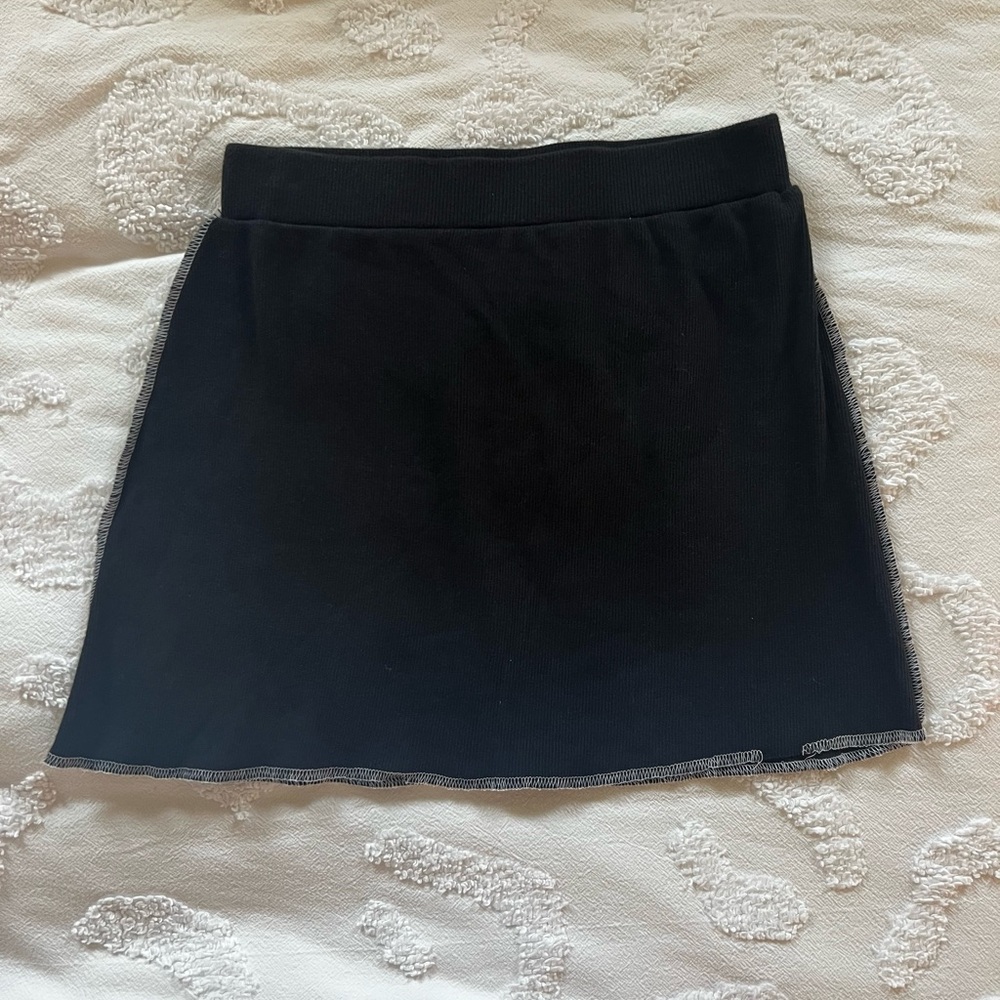 Navy Pacsun mini skirt with white stitching